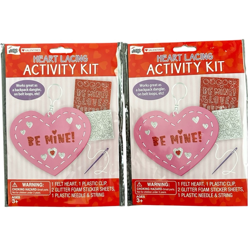 Mello Smello Valentine’s Heart Lacing Activity Kit- 2 Kits